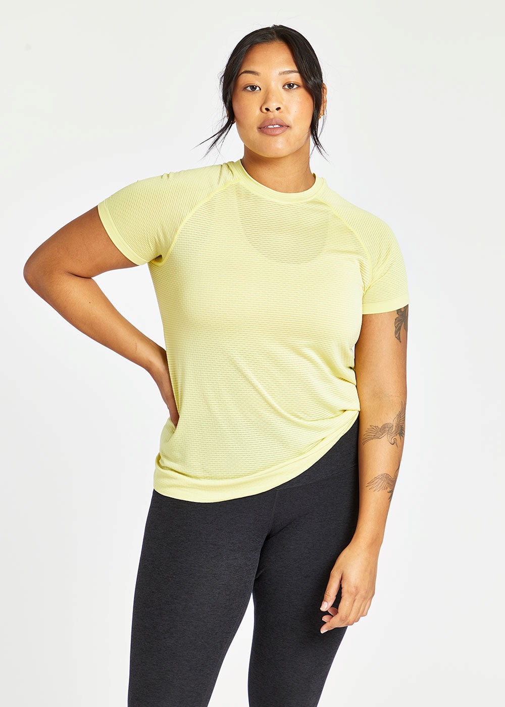 חולצת ריצה סופר אוורירית נשים צהוב